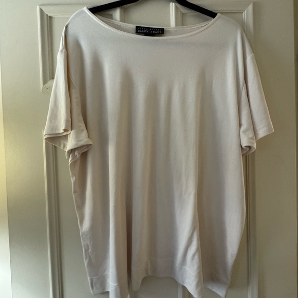 Ellen Tracy Tops - Ellen Tracy Off-White Short Sleeve Top